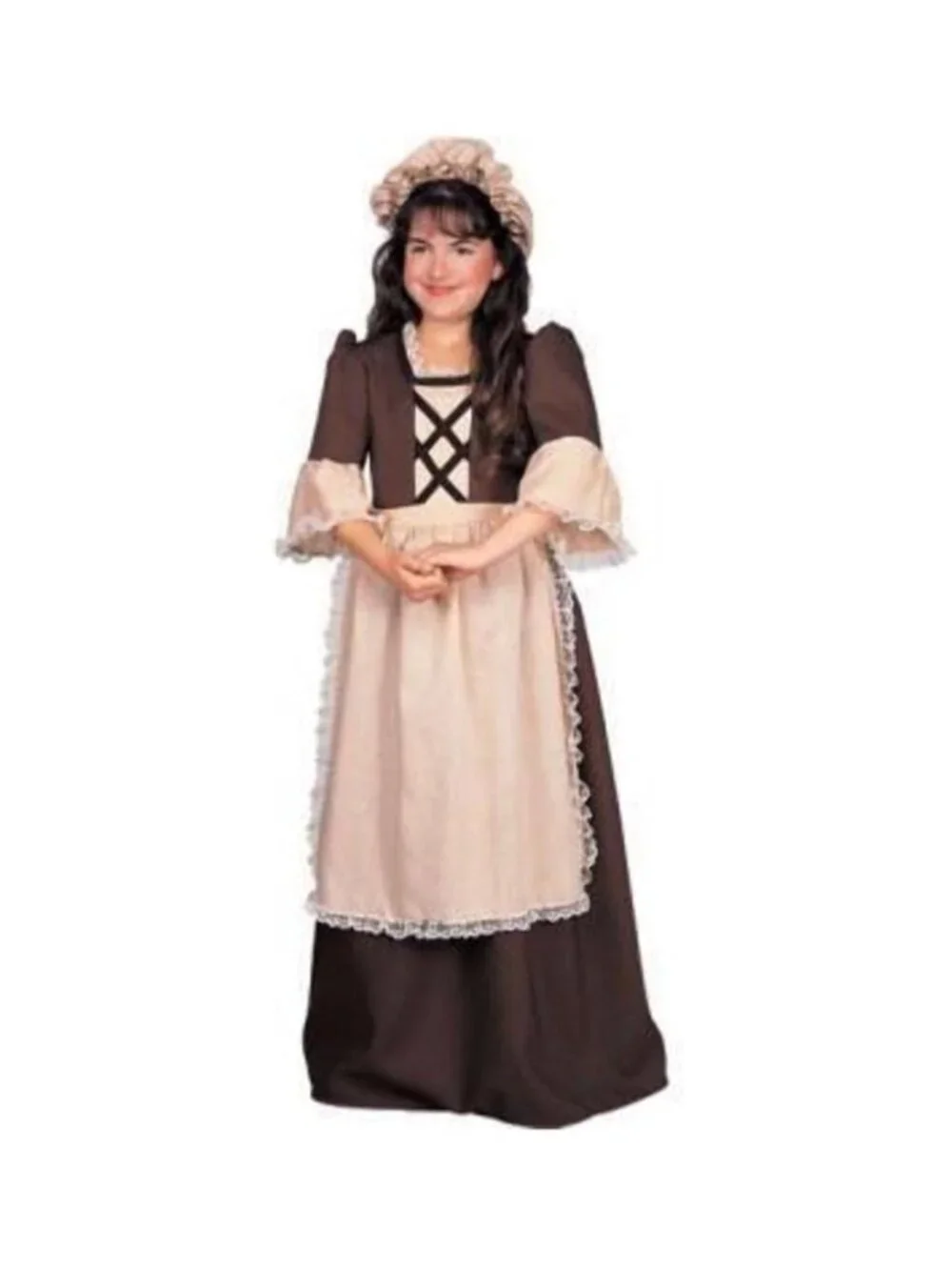 Colonial Girl Costume Rubies Deluxe Halloween Costume Girls Size Medium 5-7 Yrs